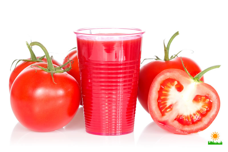 ripe tomatoes and tomato juice